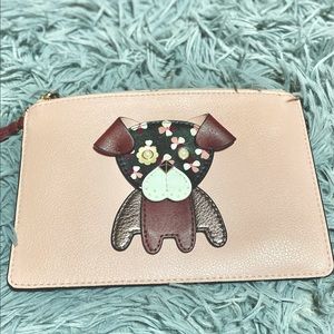 Kate Spade FLORAL PUP LARGE POUCH